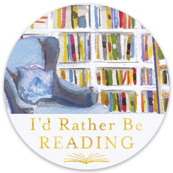 I'd Rather Be Reading Book Cover Sticker - Modern Mrs Darcy